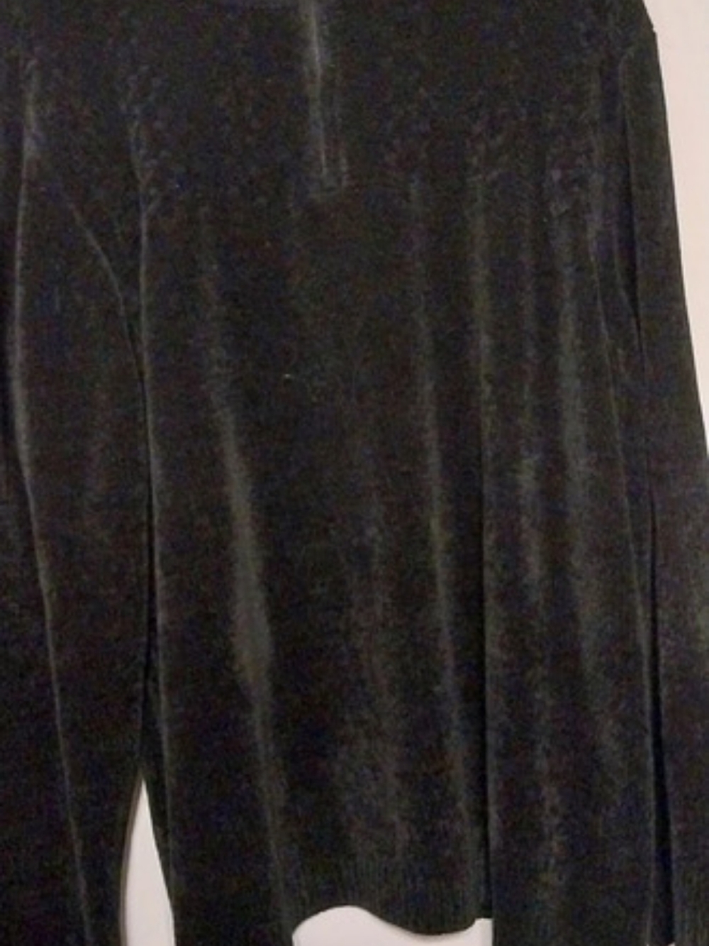 Alfred Dunner Black Zip Front Long Sleeve Sweater